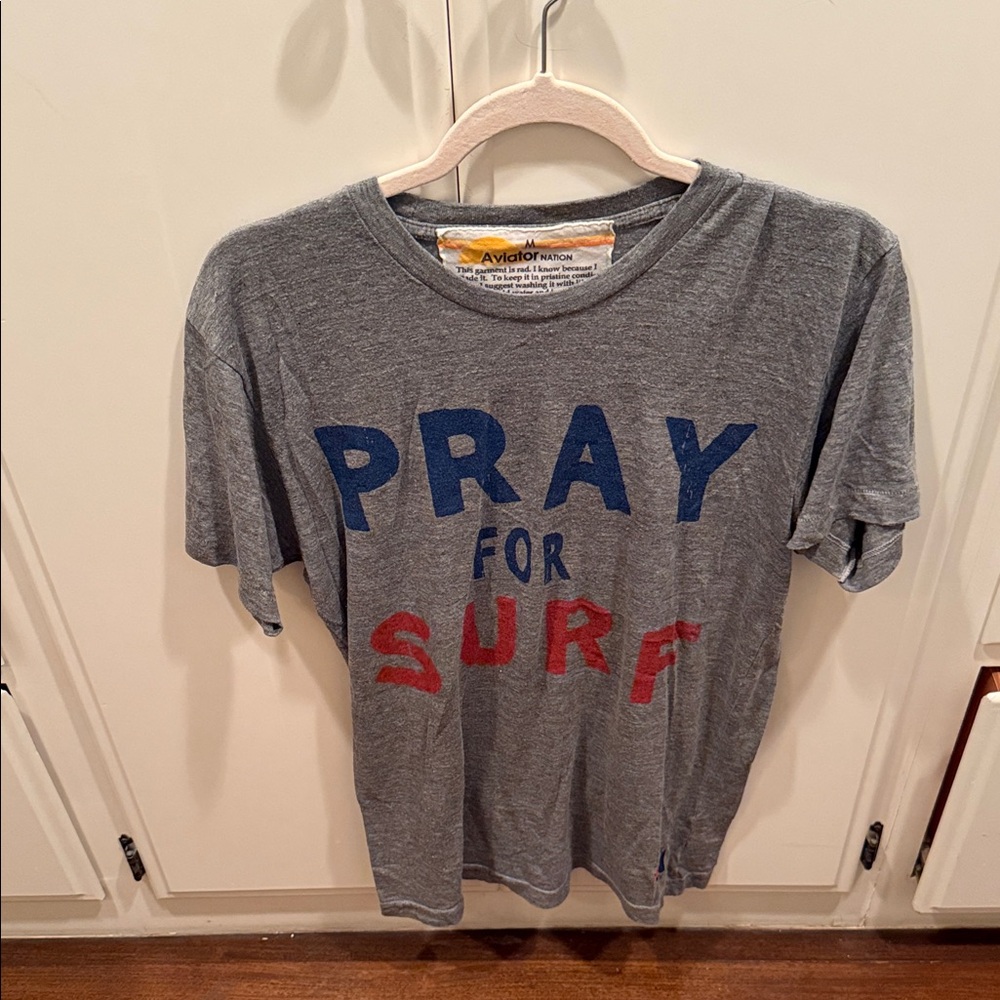 Rare aviator nation pray for surf tee